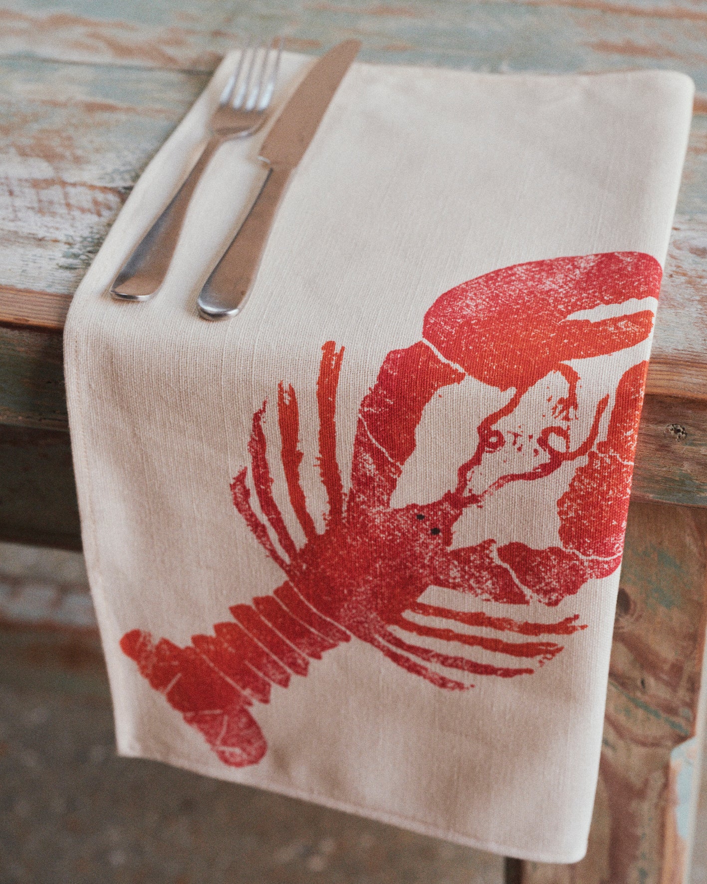Set of Four Lobster Napkins