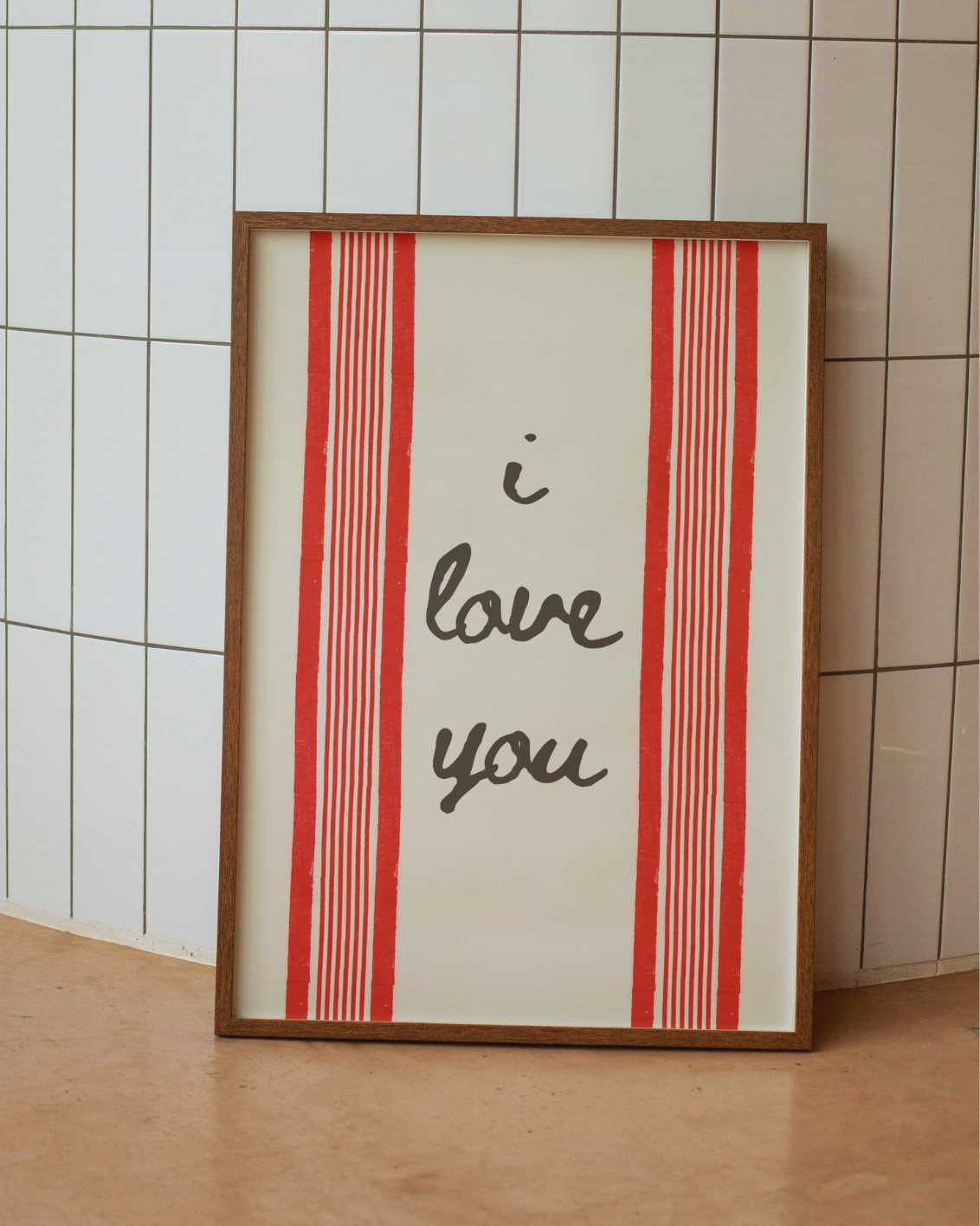 i love you print