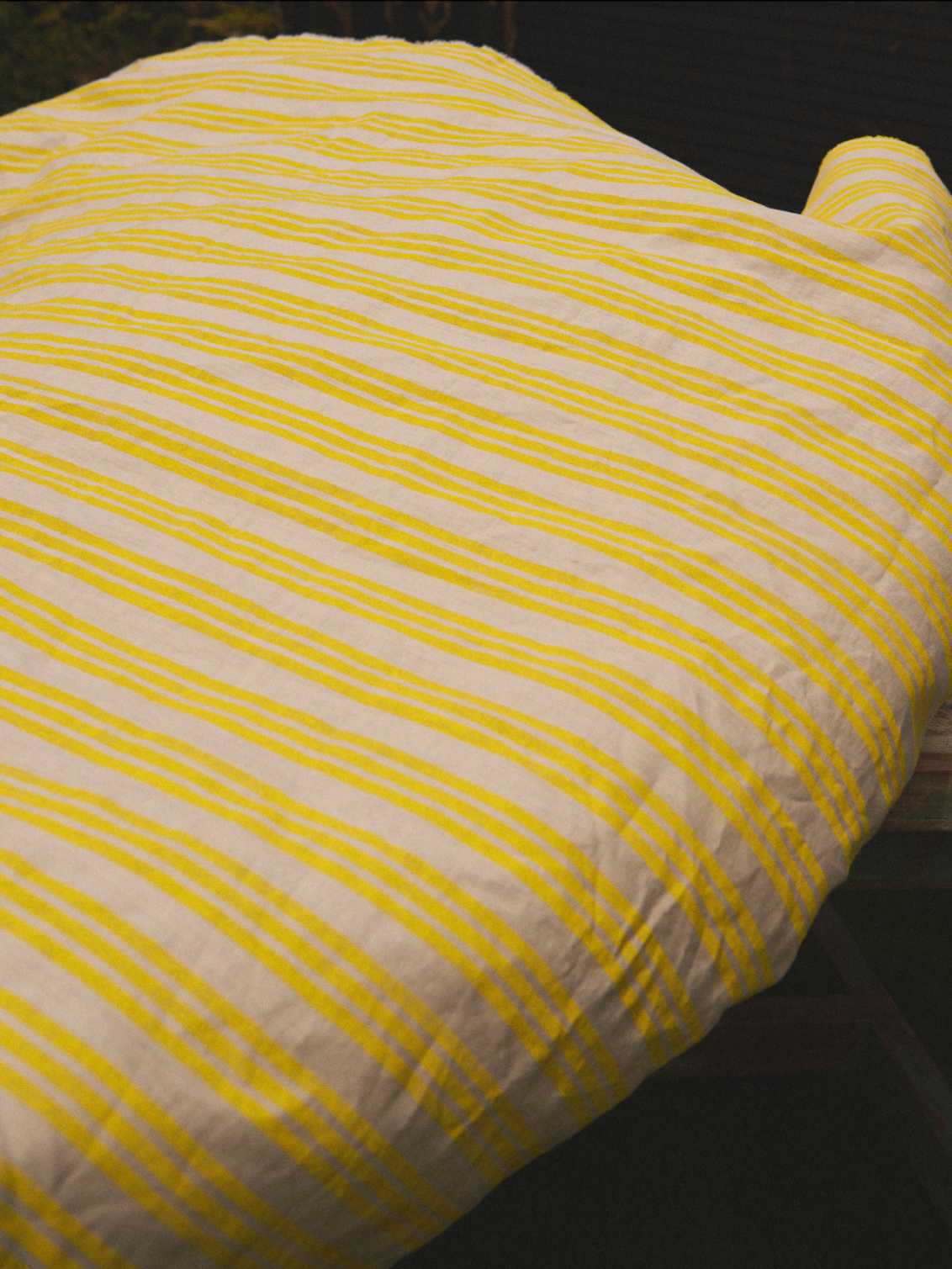 Lemon Yellow Stripe Tablecloth