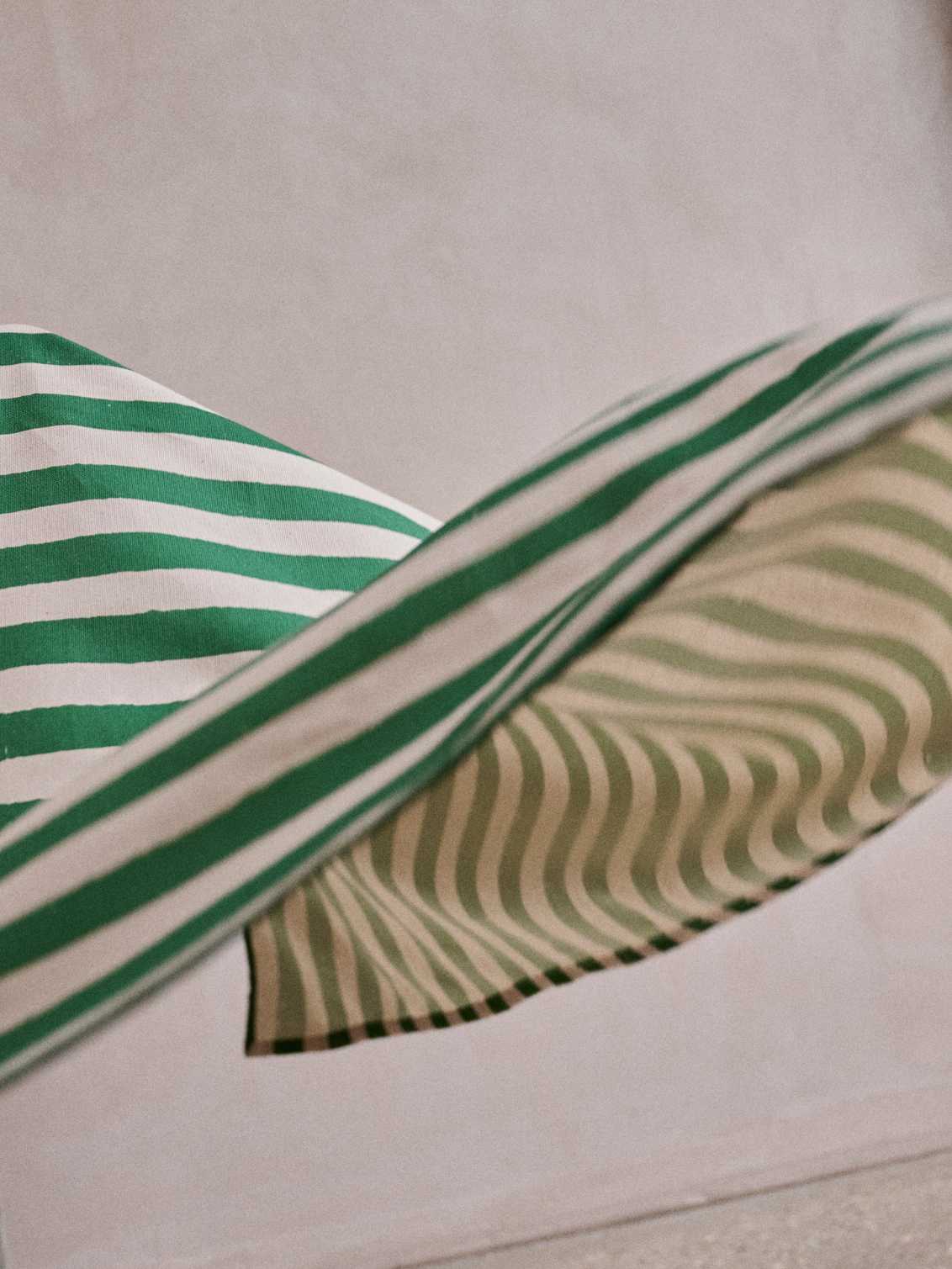 Green Stripe Tablecloth