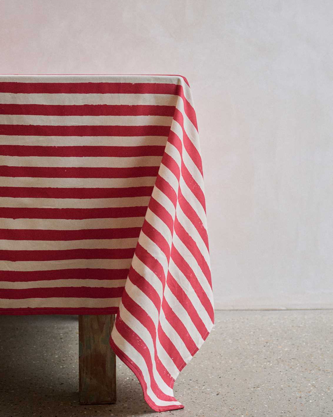 Red Stripe Tablecloth
