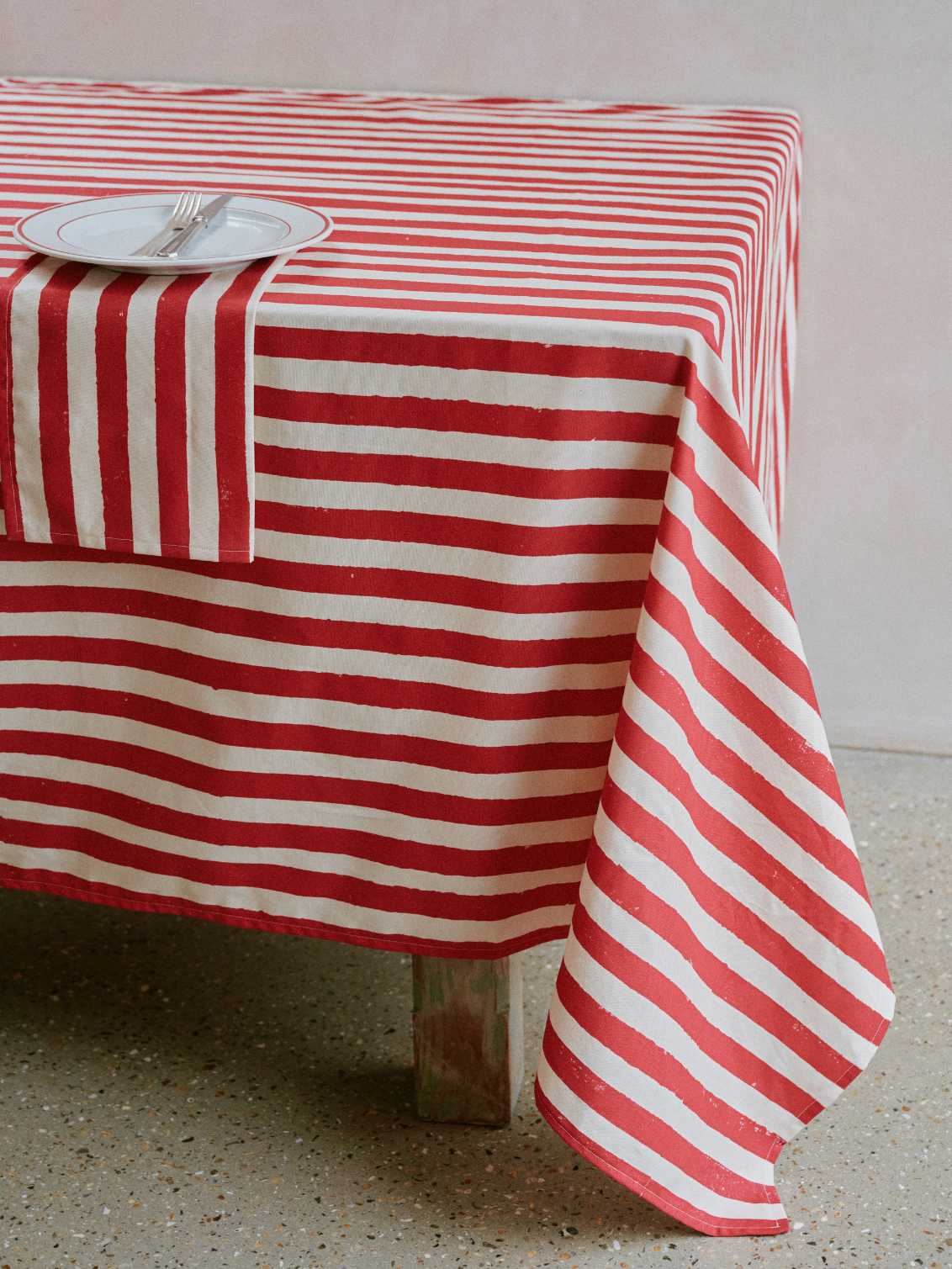 Red Stripe Tablecloth