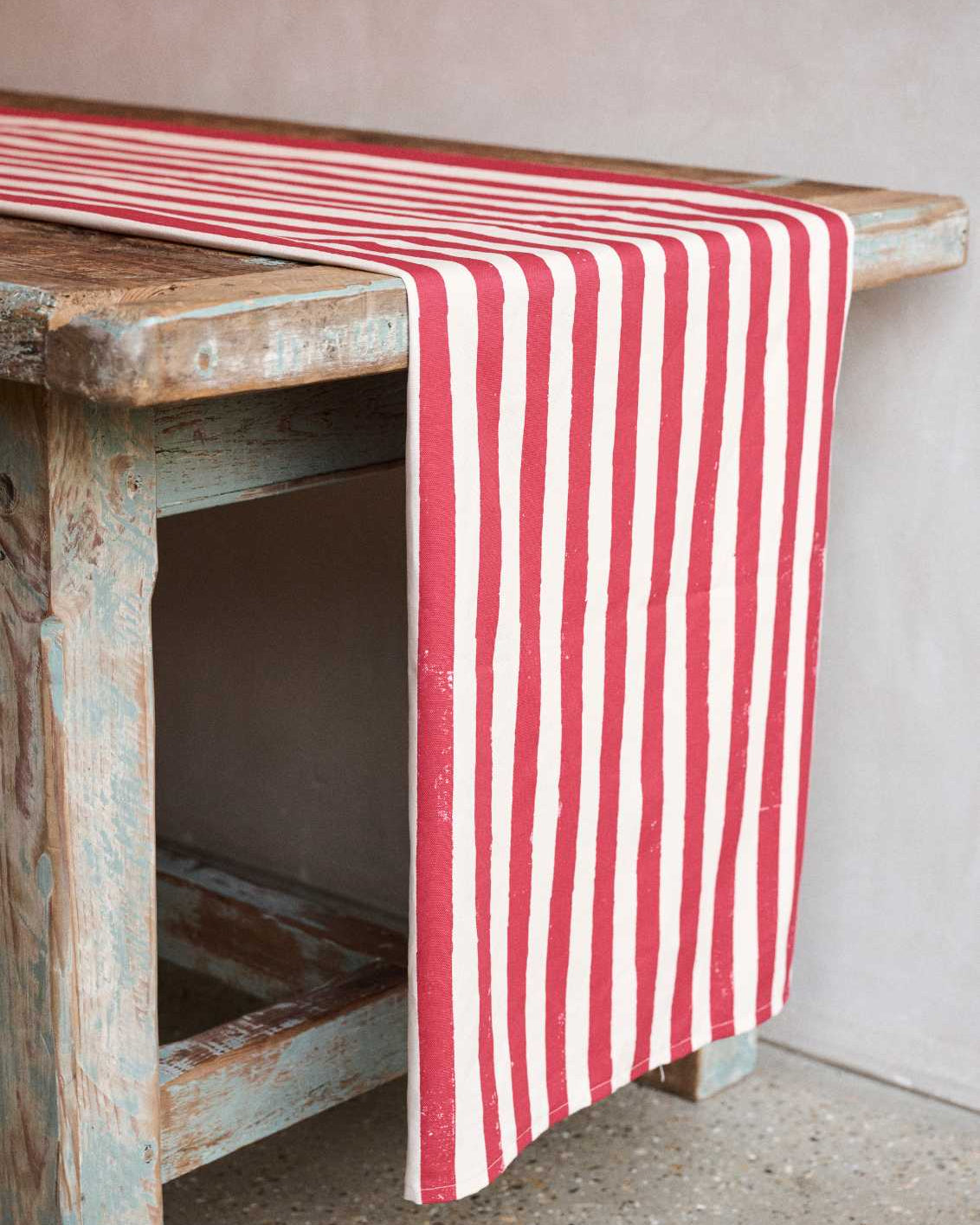Red Stripe Table Runner