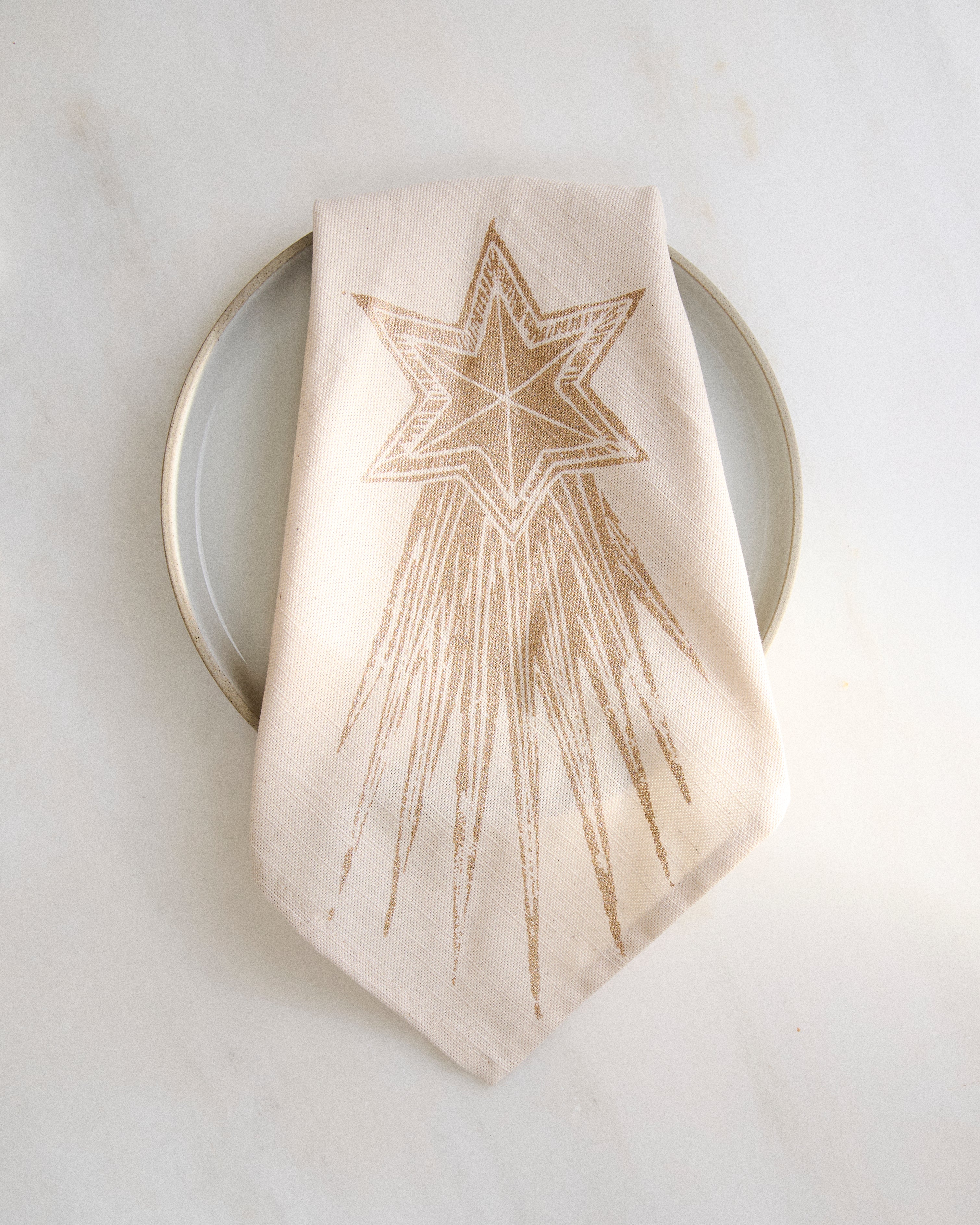 Gold Star Napkin (Set Of Four)