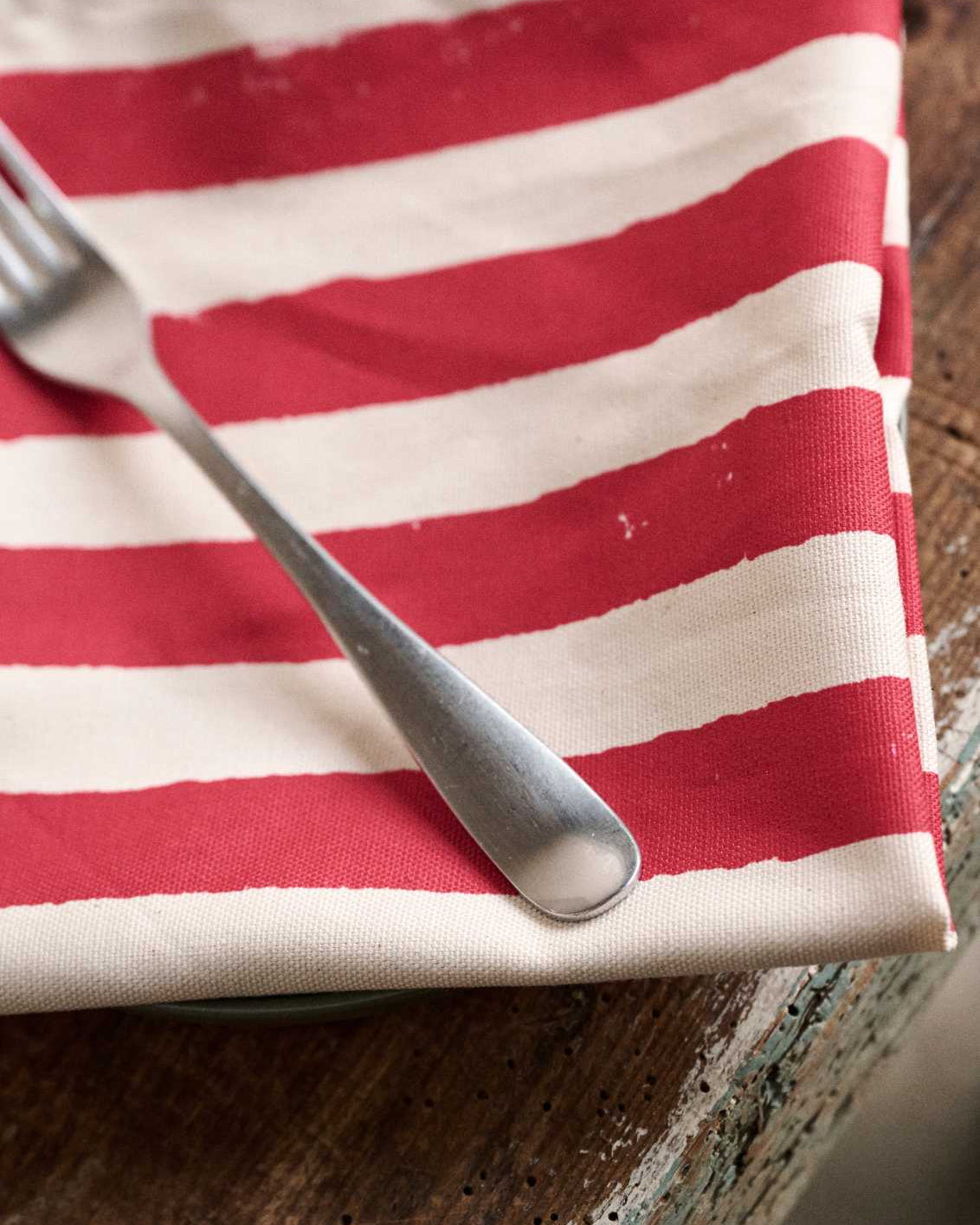 Red Stripe Napkins (Set Of Four)