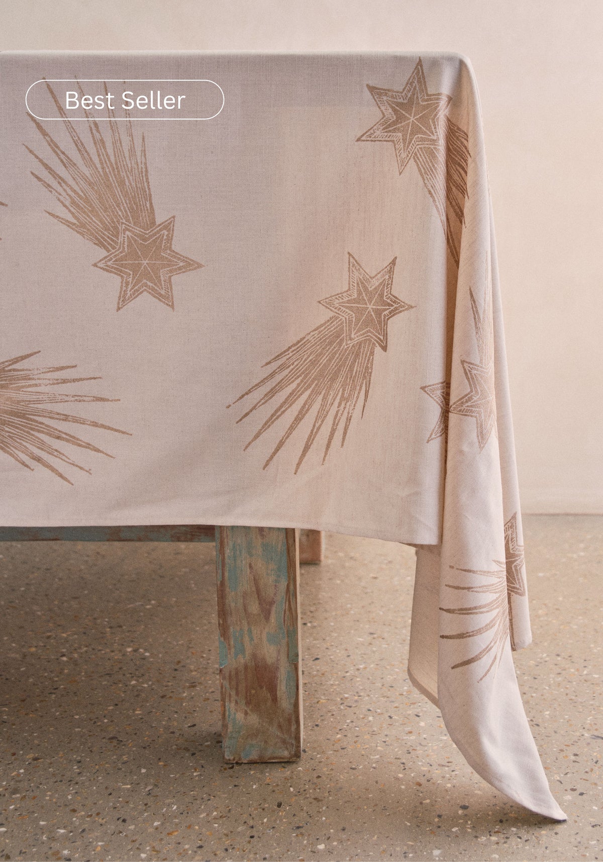 Christmas Gold Star Tablecloth