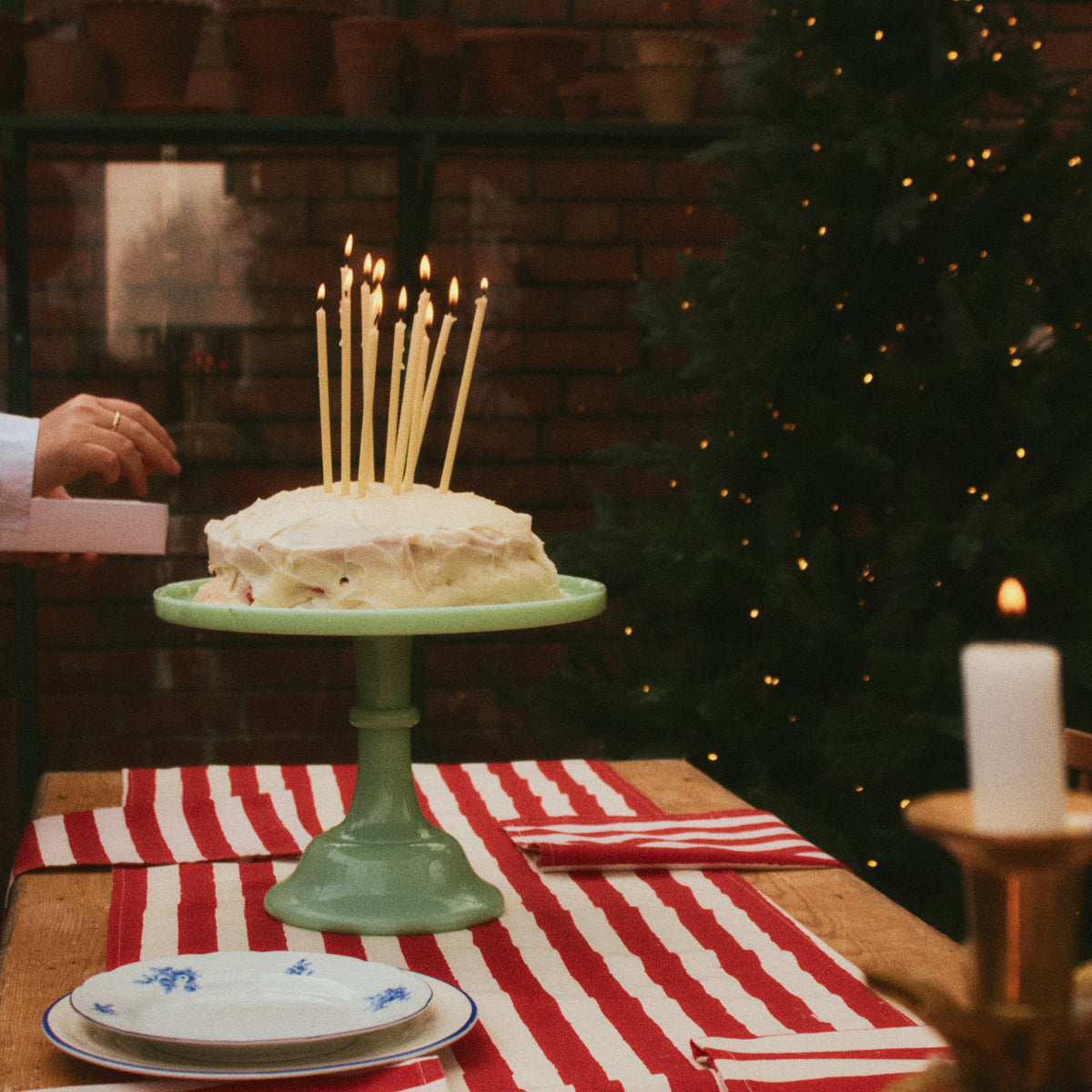 Christmas Red Stripe Table Runner
