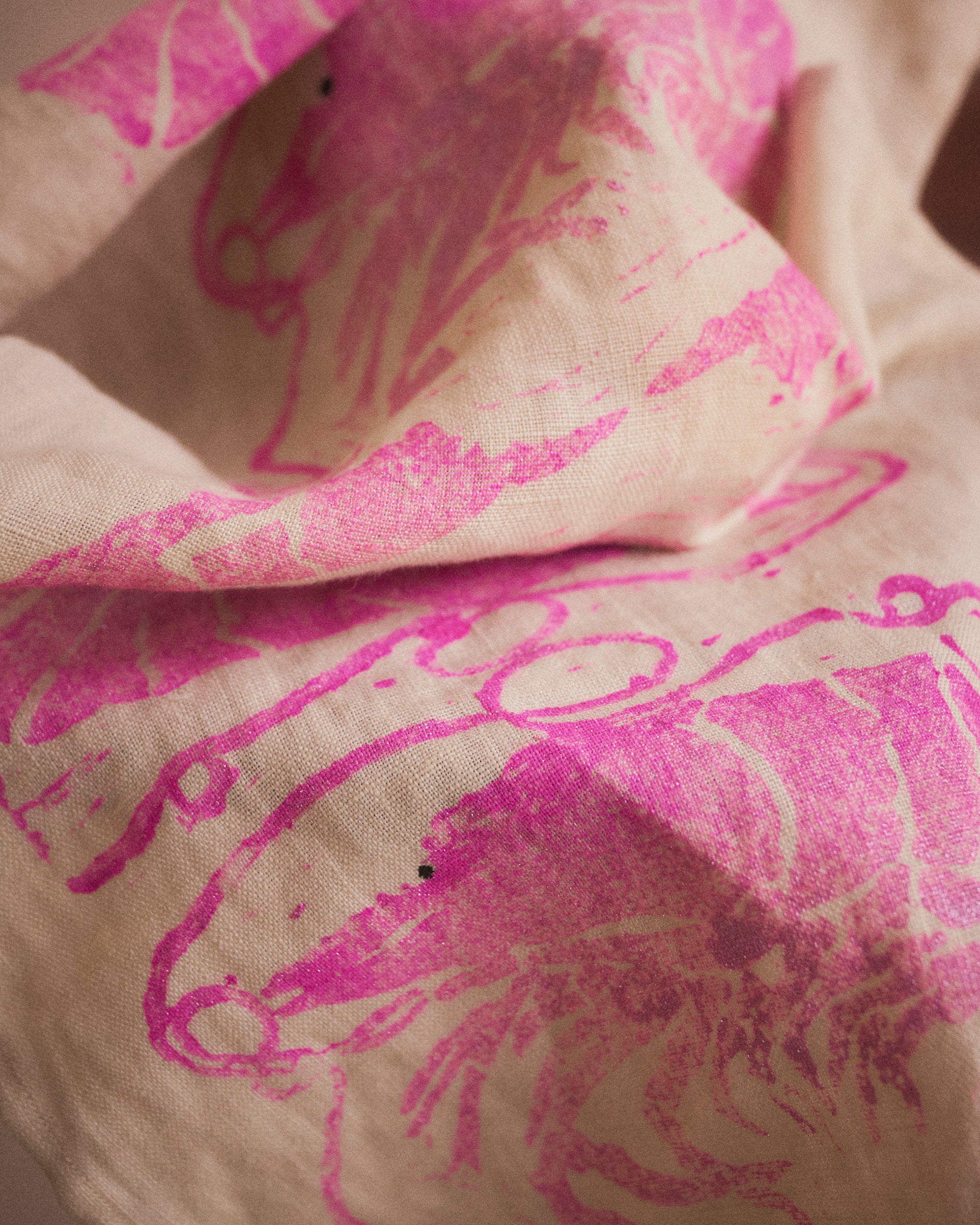 Set of Four Pepe Prawn Napkins