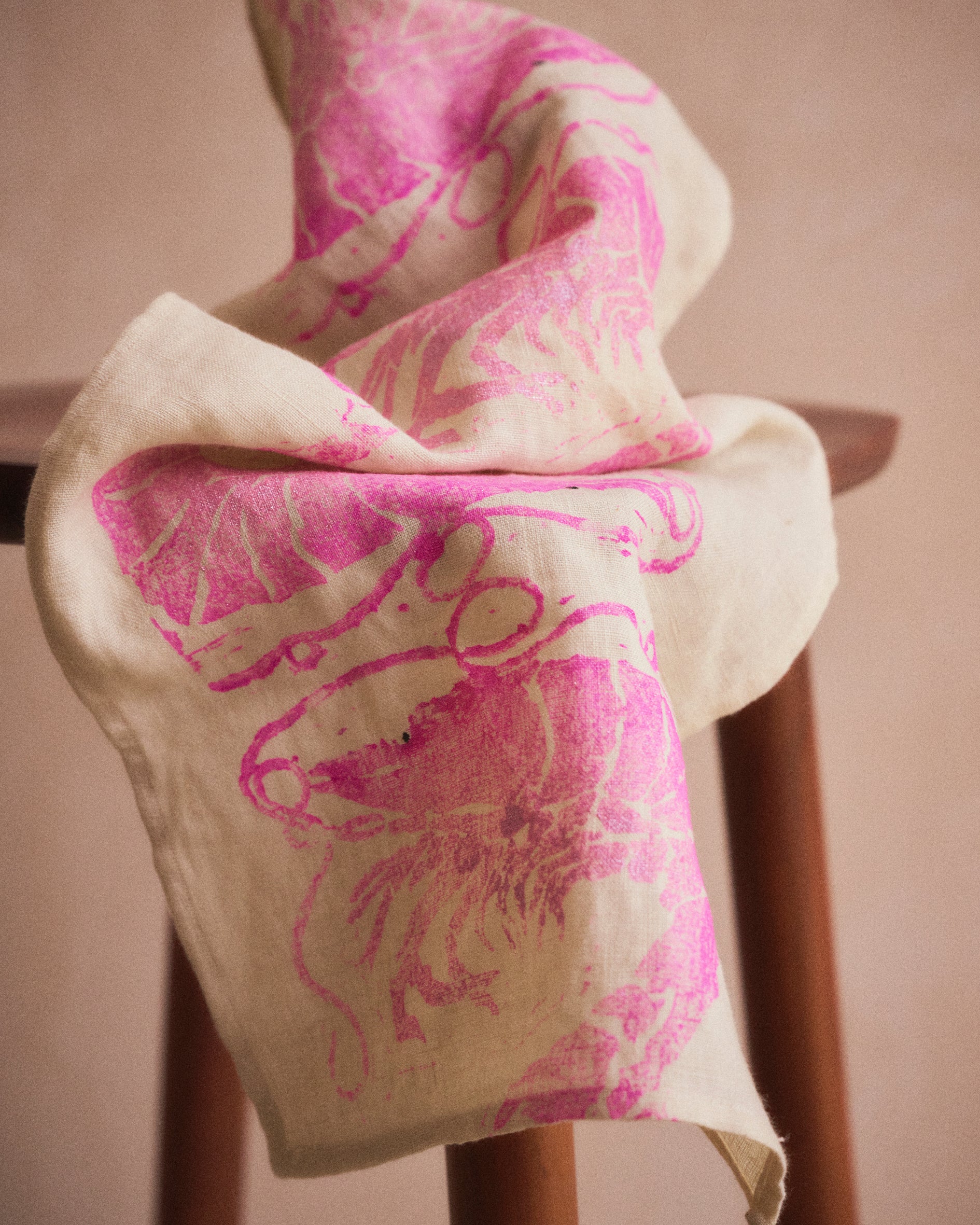 Set of Four Pepe Prawn Napkins